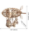 Дървен 3D пъзел Robo Time от 176 части - Дирижабъл - 3t
